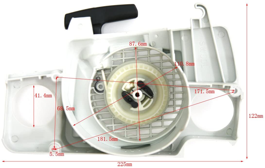 Starter Recoil for Stihl MS180 MS180C MS170 017 018 Chainsaw Replaces 1130 080 2100 and 11300802100